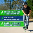 thumbnail image 6 of Flybar Glow Jolt Pogo Stick Kids Ages 6 and Up, 40 to 80 Pounds, Perfect for Beginners, Easy Grip Foam Handles, Anti-Slip Foot Pegs, Outdoor Toys for Boys, Jumper Toys for Girls, Green Tie Die, 6 of 6