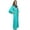 Aqua, variant on Bimba Women's Pom Pom Bell Sleeves Casual Off - White Maxi Dress With Scarf - 6