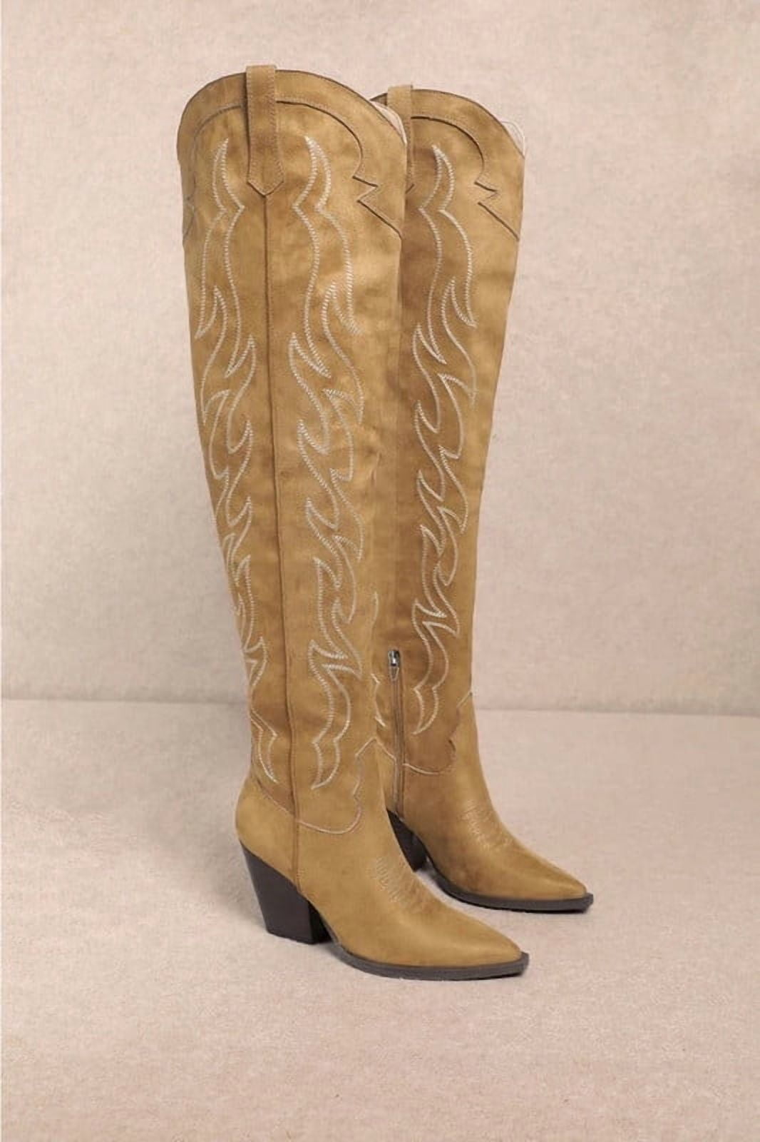 Women’s Over the Knee Suede Western Cowgirl Tall Boots