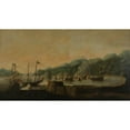 thumbnail image 2 of Hendrick van Anthonissen 24x15 Gold Ornate Framed and Double Matted Museum Art Print Titled - A Dutch Squadron Under the Command of Cornelis Simonsz Van Der Veer Carrying Out a Surprise Atta, 2 of 4