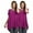 2Pcs_Fushia-8036, variant on LARACE Short Sleeve T-Shirts for Women Plus size Tops V-Neck Tunic Tops for Leggings A-Green03_2X