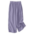 thumbnail image 4 of Back To School Outfits for Girls Size 7-8 Cotton Linen Set for Girls 2 Piece Outfits Backless Spaghetti Strap Tank Tops Matching Wide Leg Pants Kids Summer Lounge Sets, 4 of 6