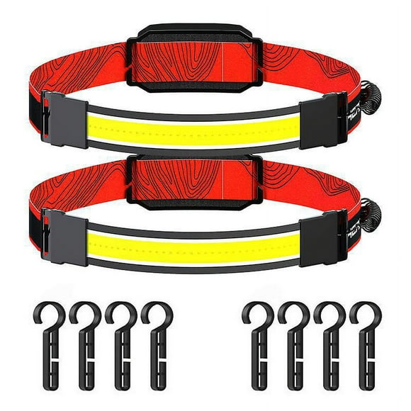 Rechargeable LED Headlamp, Wide Beam, 210° Illumination, 350 Lumens, Lightweight Head Light for Camping, Running, Hiking