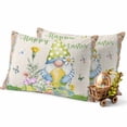thumbnail image 3 of Easter Decorative Throw Pillow Covers 12x20 Inch Set of 2 Easter Eggs Gnome Home Decor Pillow Cases for Couch, Floral Colorful Egg Butterfly Cushion Case for Living Room Bedroom Bed Car Chair, 3 of 9