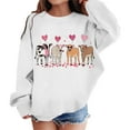 thumbnail image 3 of Cow Sweatshirt Valentines Hoodies for Girls Love Heart Graphic Tees Color White Size 5-6 Years, 3 of 4