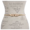 thumbnail image 2 of Women's Skinny Knot Buckle Stretch Waist Elastic Chain Belt with Hair-Coil Style, 2 of 3