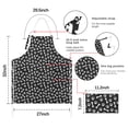 thumbnail image 7 of Black Dog Paw Footprint Bone Apron-Garden Aprons for Women with Pockets-Cotton Linen Waterproof Kitchen Cooking Gardening Aprons Adjustable for Kitchen,Cooking,BBQ and Salon 33x27 Inch, 7 of 7