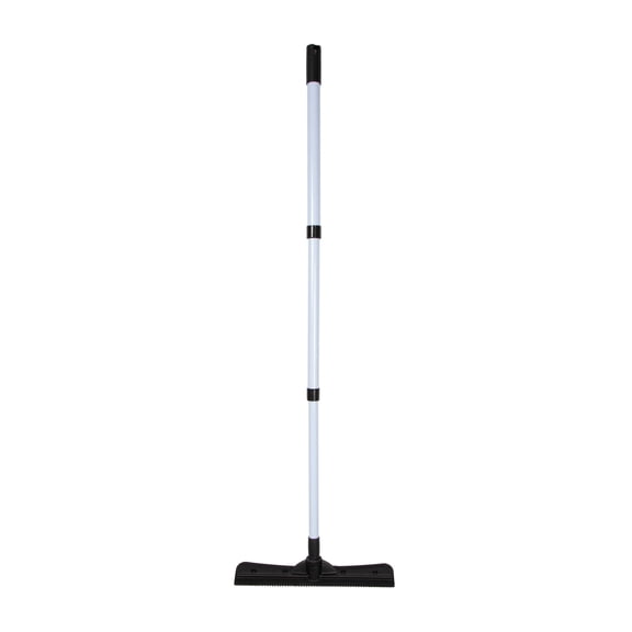 Compact FURemover Rubber Bristle Broom With Built-In Squeegee