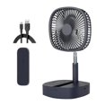 thumbnail image 1 of Portable Foldable Rechargeable Travel Oscillating Fan Collapsible Standing Fan For Traveling Stand Up Desk Fan For Cruise 7200mah Battery Operated USB C With Remote Control, 1 of 9