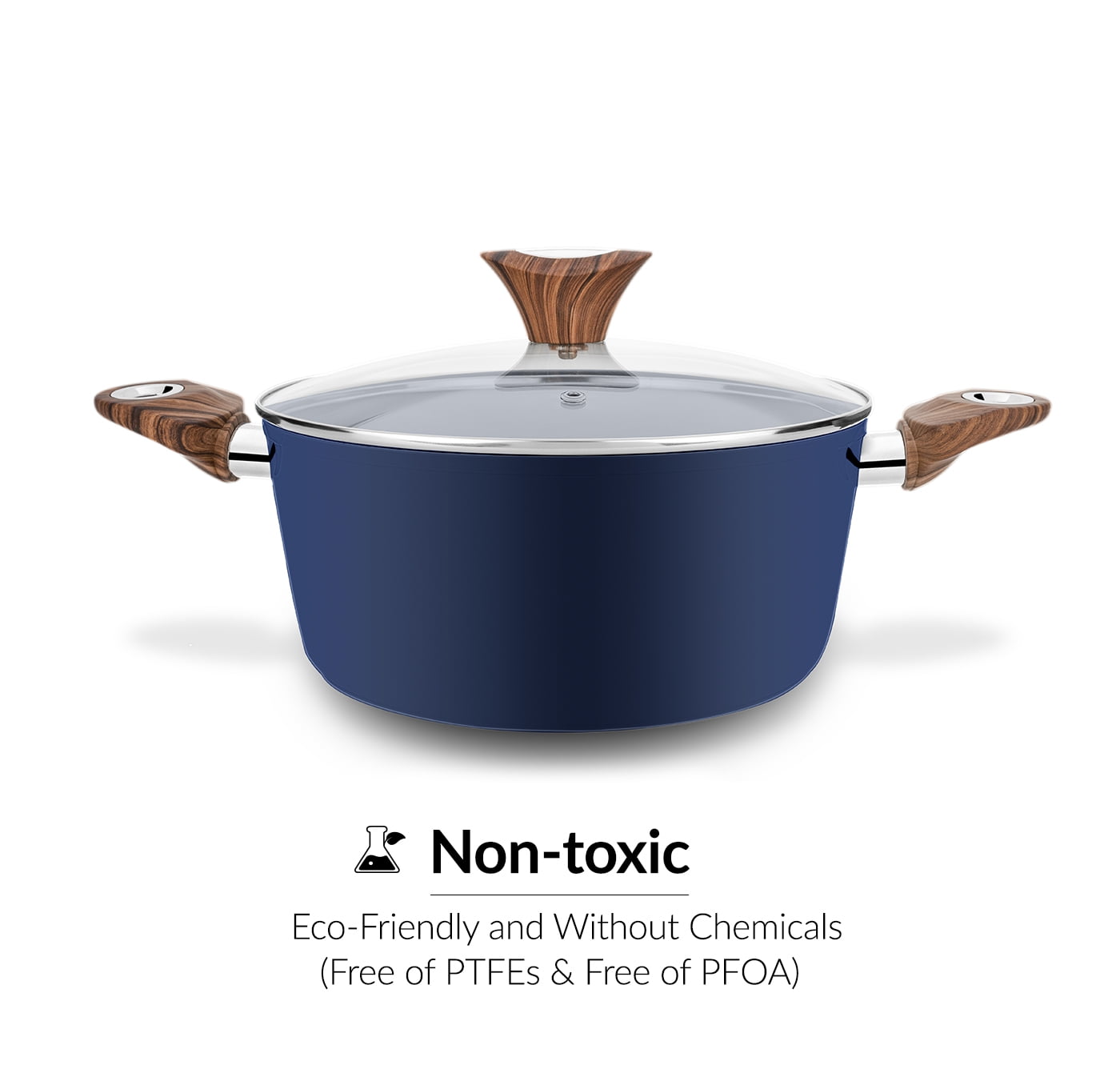 Phantom Chef 4.4 QT Casserole with Lid - Navy