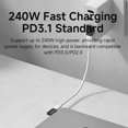 thumbnail image 3 of Hagibis USB-C to USB-C 90 Degree Right Angle Adapter USB4 80Gbps Thunderbolt 5 4 Compatible Data Extension Cable Connector New, 3 of 5