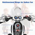 thumbnail image 3 of Pemberly Row 6V Kids Ride On Chopper Motorcycle 3 Wheel Trike White, 3 of 7
