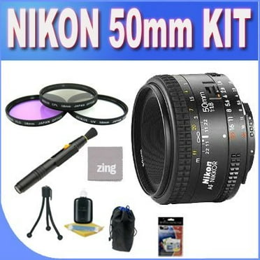 Nikon 50mm f/1.8D AF Nikkor Lens for Nikon Digital SLR Cameras   3 Piece Filter Kit   Lens Pen Cleaner   Shock Proof Del