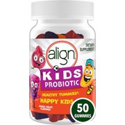 Align Kids Probiotic, Digestive Health for Kids, Prebiotic + Probiotic, Mixed Fruit Flavor, Less than 1 Gram of Sugar per Gummy, 50 Gummies