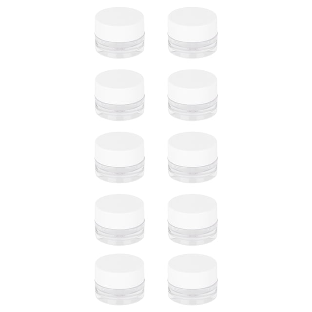 Tarro redondo transparente, 10 unidades, 10 g, redondo, para crema facial, rendimiento confiable