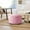 Velvet Pink, variant on UIXE Rounded Triangle Ottoman Pebble Footstool Upholstered Coffee Side Tables for Living Room Bedroom Entryway, Gray