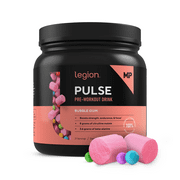 Legion Pulse Pre Workout Supplement - All Natural Nitric Oxide Preworkout Drink to Boost Energy, Creatine Free, Naturally Sweetened, Beta Alanine, Citrulline, Alpha GPC (Bubblegum) 21 Servings