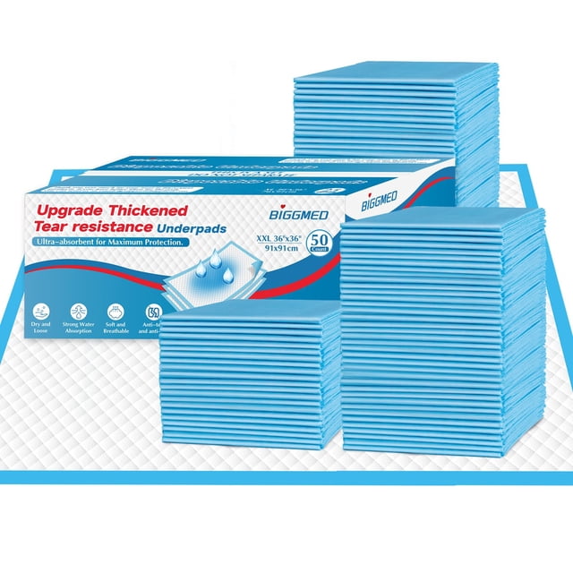 Almohadillas desechables BIGGMED, 50 unidades, 36 x 36 cm, superabsorbentes
