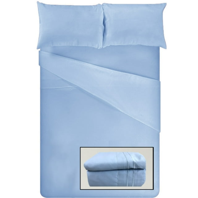 ViscoLogic EGYPTIAN COMFORT Silky Smooth Lightweight Bed Sheet Set - Brushed Micro - Deep Pocket - 4 Piece Set (Aqua, Queen)