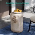thumbnail image 5 of SUNBURY Stump Side Table, Concrete Side Table, Patio Faux Wooden End Table, Beige Stool Plant Stand Holder for Garden Household Living Room, 5 of 18