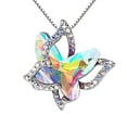 thumbnail image 1 of DPTALR Ladies Crystal Butterfly Necklace Multicolor Pendant Necklace, 1 of 2