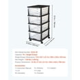 thumbnail image 3 of Plastic Storage Drawers Cart, 4 Drawers Storage Organizer with Wheels, Rolling Closet Organization and Storage Dividers, Dresser Organizer Clear Bins for Office Supplies, Craft Rooms, Classrooms, 3 of 9