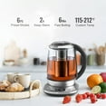 thumbnail image 4 of Electric Tea Kettle Borosilicate Glass Tea Maker With Temperature Control and Infuser - LCD Display and Preset Brewing Programs - 1.7 Liter Water Boiler, 4 of 5