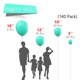 thumbnail image 2 of Globo PartyWoo Teal, 140 unidades, diferentes tamaños, para guirnaldas, 2 of 6
