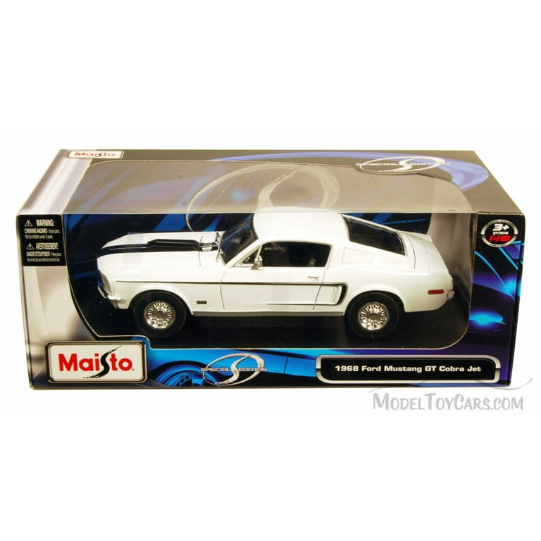 1968 Ford Mustang GT Cobra, White - Maisto 31167 - 1/18