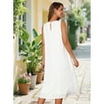 thumbnail image 5 of DARING DIVA Linen Sleeveless Dress S White, 5 of 7