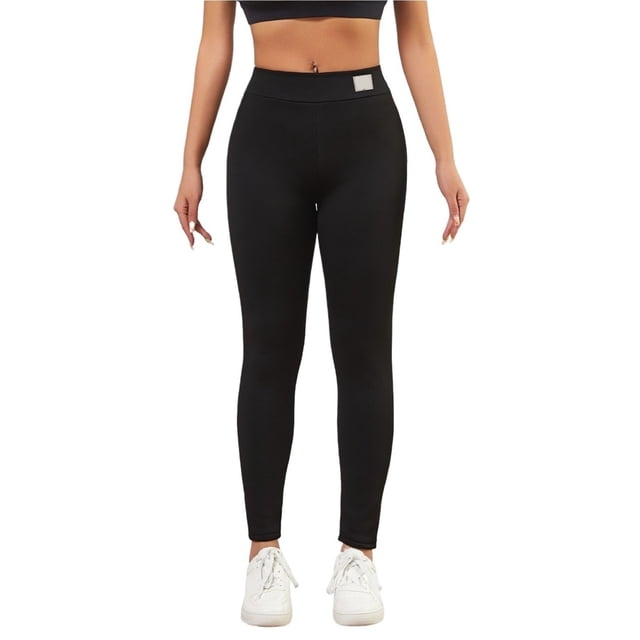 Leggings Naked-Feel sin costura frontal for mujer, mallas gruesas de cintura alta con forro polar, pantalones de Yoga ajustados de talla grande