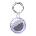 thumbnail image 1 of Peggybuy For Apple Airtag Cover TPU Protective Cover with Keychain(Transparent Purple), 1 of 2