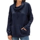 thumbnail image 1 of Blusa superior de felpa con cuello de pila de Cachemira suelta de manga larga para mujer Fridja  ghj987+4742, 1 of 7