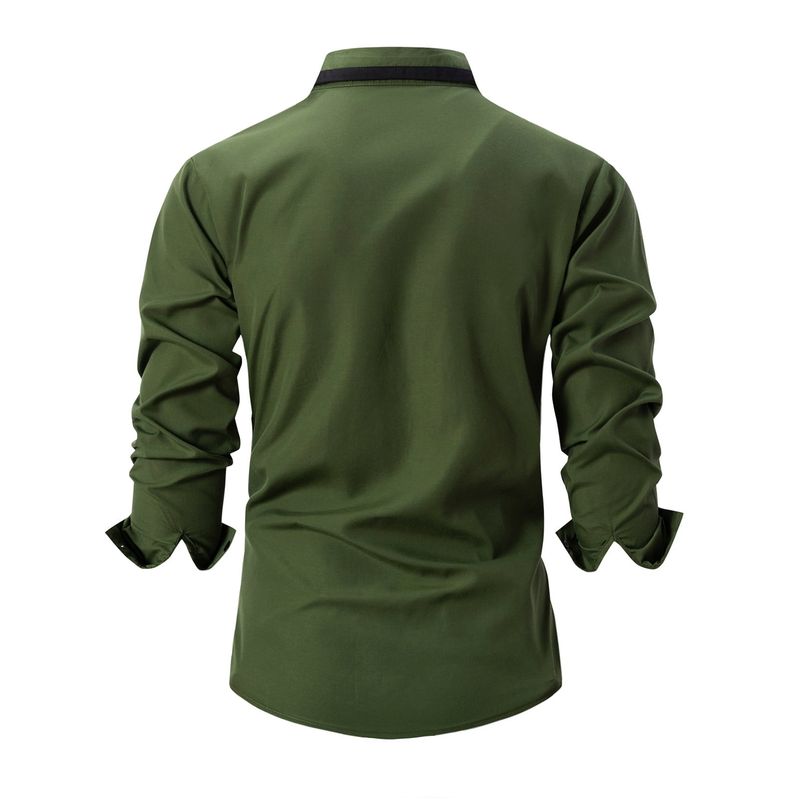 pstuiky Mens Shirts, Men Long Sleeve V-Neck Print Long