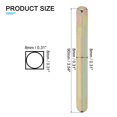 thumbnail image 2 of Square Door Knob Spindle 90x8mm, Carbon Steel Spare Door Handle Spindle, Gold 1 Pack, 2 of 7