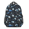 thumbnail image 2 of Police and Radio Black Pattern Backpack for School, Cute School Bag with Adjustable Shoulder Straps and Padded Back, 16.9"x12.6"x5.9", 2 of 4