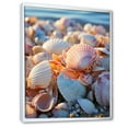 thumbnail image 2 of Designart "Sunlit Shells Beach Photo I" Nautical & Beach Floater Framed Canvas Wall Art, 2 of 7