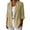 Khaki, variant on WRFWUL Womens Cotton Linen Blazer 3/4 Sleeve Open Front Notched Collar Jacket Casual Work Office Lightweight Coat with Pockets