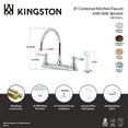 thumbnail image 7 of Kingston KB725ACL American Classic Two-Handle 4-Hole 8" Centerset Kitchen Faucet with Side Sprayer in Oil Rubbed Bronze, 7 of 7