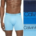 thumbnail image 2 of Calvin Klein Men's Microfiber Stretch 3-Pack Boxer Briefs (2XLarge, Blues), 2 of 2