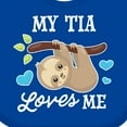 thumbnail image 4 of Inktastic My Tia Loves Me with Sloth and Hearts Boys or Girls Baby Bib, 4 of 4
