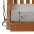 thumbnail image 3 of Overpatio Adult Cedar Wood Bench Porch Swing with Cushioned Seat and Adjustable Chains, Brown, 3 of 11