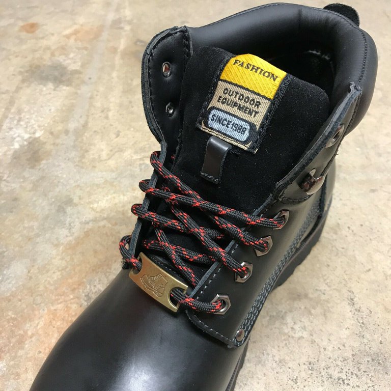 Work boots with red on sale laces