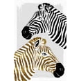 thumbnail image 2 of Aesthete 11x14 White Modern Wood Framed Museum Art Print Titled - Zebras, 2 of 4