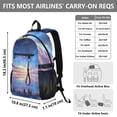 thumbnail image 3 of JIALIOU 14" Laptop Backpack Waterproof Airline Approved Stylish Casual Daypack for Travel Business College Work, Night Sky Cuntless Stars, 3 of 8