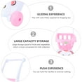 thumbnail image 2 of Minkissy Kids Shopping Cart Pink Mini Plastic Trolley for Kid Use Durable Safe Play促进Creative Expression远离Screen Time, 2 of 6