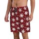 thumbnail image 2 of Fotbe Snowflake red plaid Trajes de Baño Estampados para Hombre, Shorts de Verano de Secado Rápido, Ropa de Playa, Bañadores-3X-Large, 2 of 6
