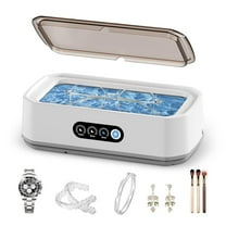 Ultrasonic Jewelry Cleaner,49KHz Ultrasonic Jewelry,Glasses,Rings,Watch Bands Cleaner,3 Modes with Digital Timer,22oz(650ML),304 Stainless Steel Water Tank