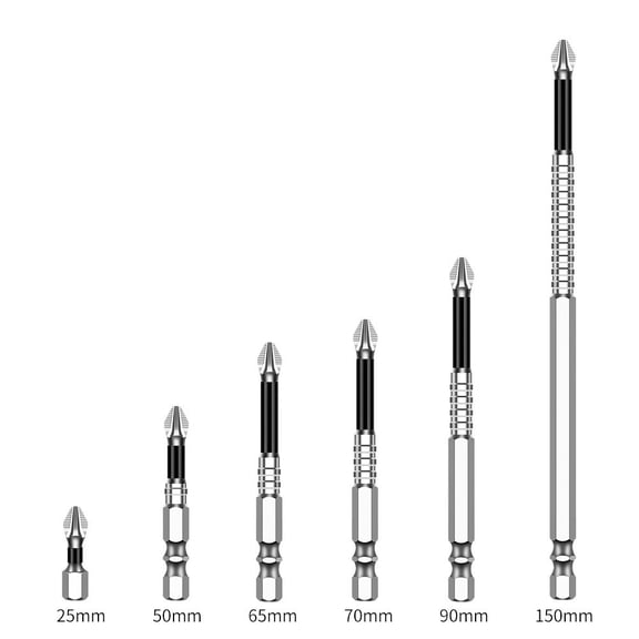 6 Piece Magnetic Screwdriver Drill Bit Set For Hammer And Cordless Drills
