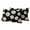 Black White, variant on 2 Pack Outdoor Waterproof Throw Pillows, White Daisy Polka Dots on Black Decorative Square Pillow Case Patio Pillows for Chair Couch Sofa 16x16in